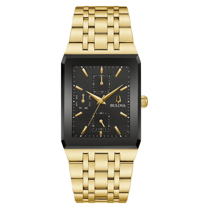 Bulova Men's Dante Black Dial Watch - 97C113