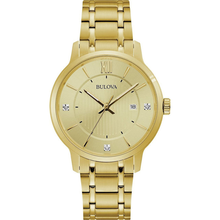 Bulova Men's Classic Gold Dial Watch - 97D117
