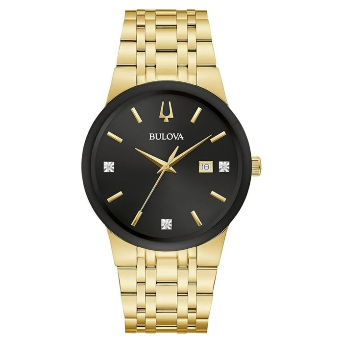 Bulova Men's Classic Black Dial Watch - 97D127