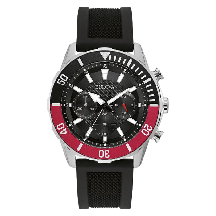 Bulova Men's Classic Black Dial Watch - 98A258