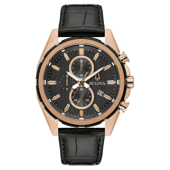 Bulova Men's Classic Black Dial Watch - 98A262