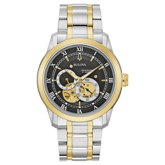 Bulova Men's Sutton Black Dial Watch - 98A311