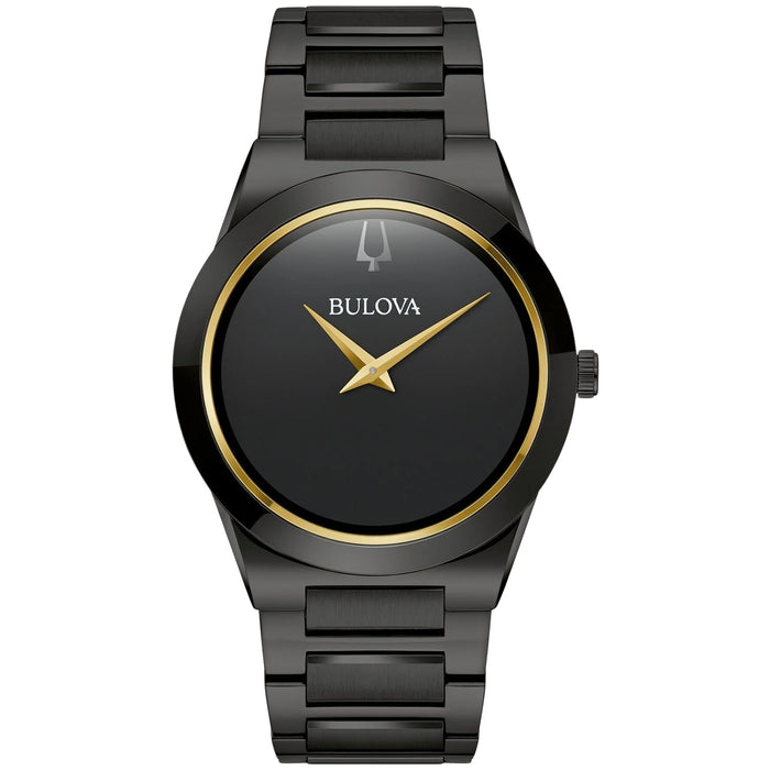 Bulova Men's Millenia Black Dial Watch - 98A313