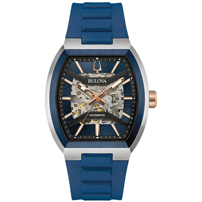 Bulova Men's Maquina Blue Dial Watch - 98A318