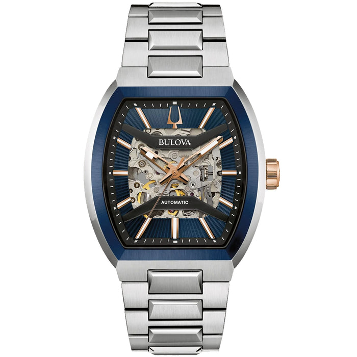 Bulova Men's Maquina Blue Dial Watch - 98A319