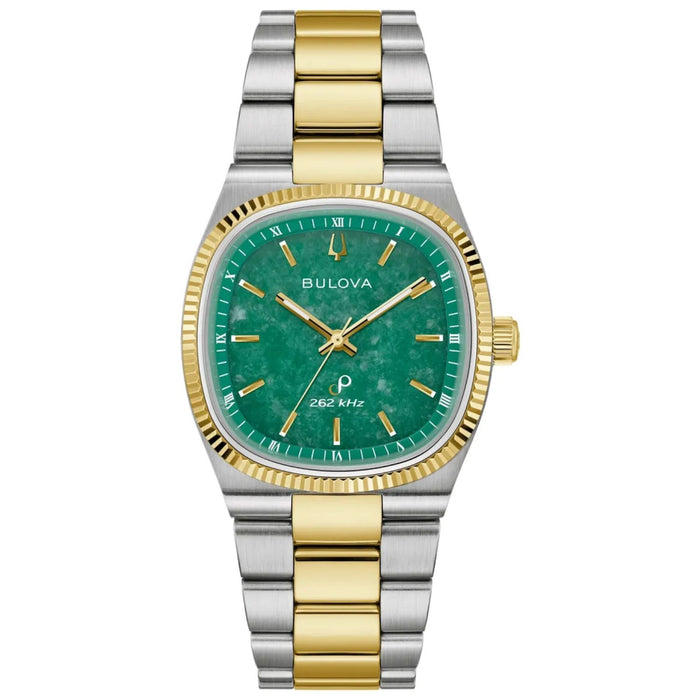 Bulova Men's Super Seville Green Dial Watch - 98A336