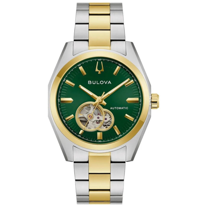 Bulova Men's Classic surveyor Green Dial Watch - 98A338