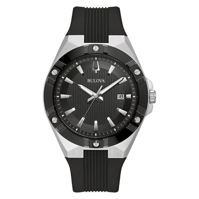 Bulova Men's Classic Black Dial Watch - 98B366