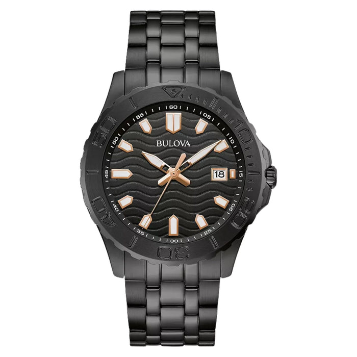 Bulova Men's Classic Black Dial Watch - 98B438