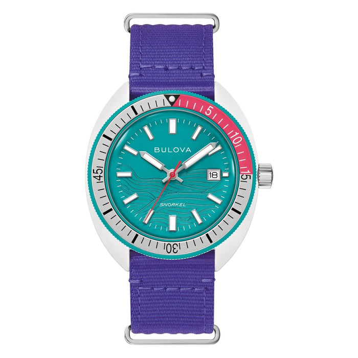 Bulova Men's Snorkel Teal Dial Watch - 98B447