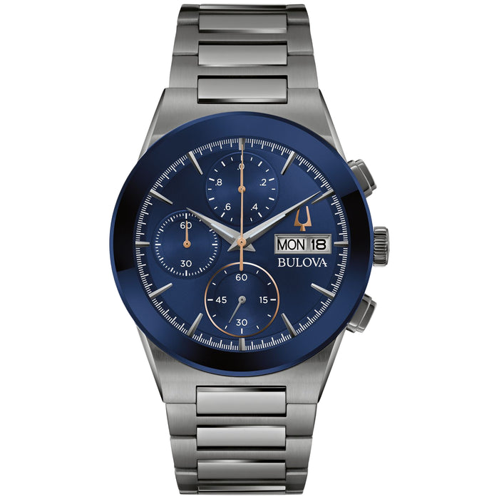 Bulova Men's Millenia Blue Dial Watch - 98C143
