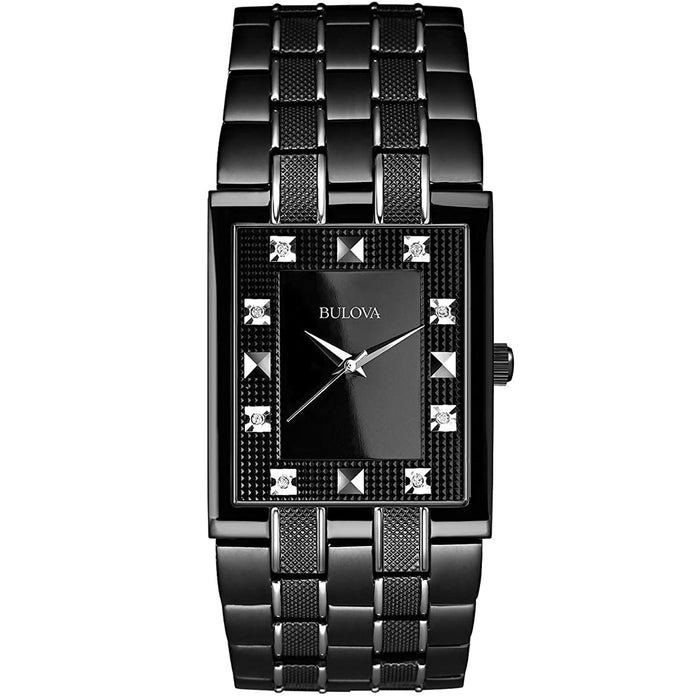 Bulova Men's Classic Black Dial Watch - 98D111