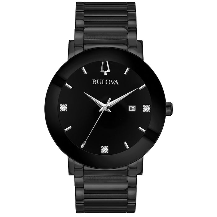 Bulova Men's Classic Black Dial Watch - 98D144