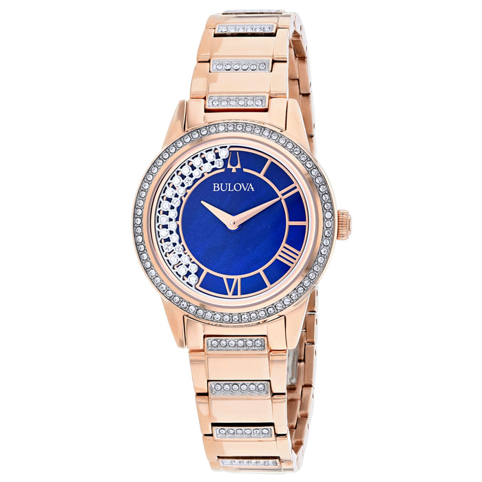 Bulova Women's TurnStyle Blue Mother of Pearl Dial Watch - 98L247