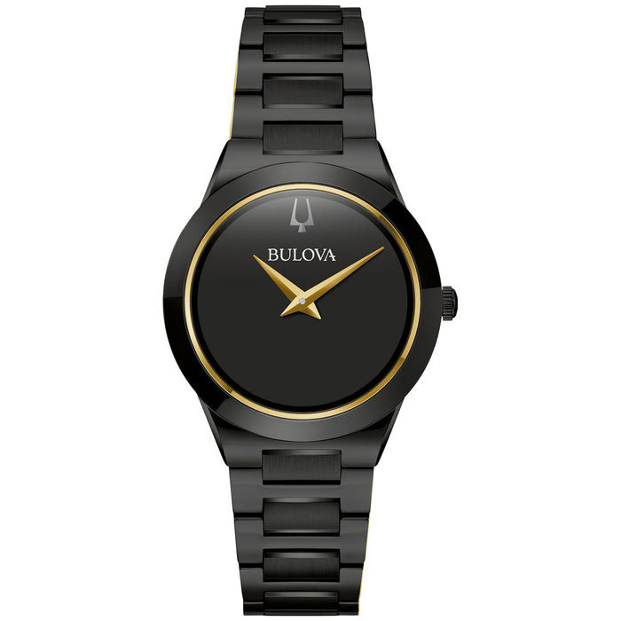 Bulova Women's Millenia Black Dial Watch - 98L314