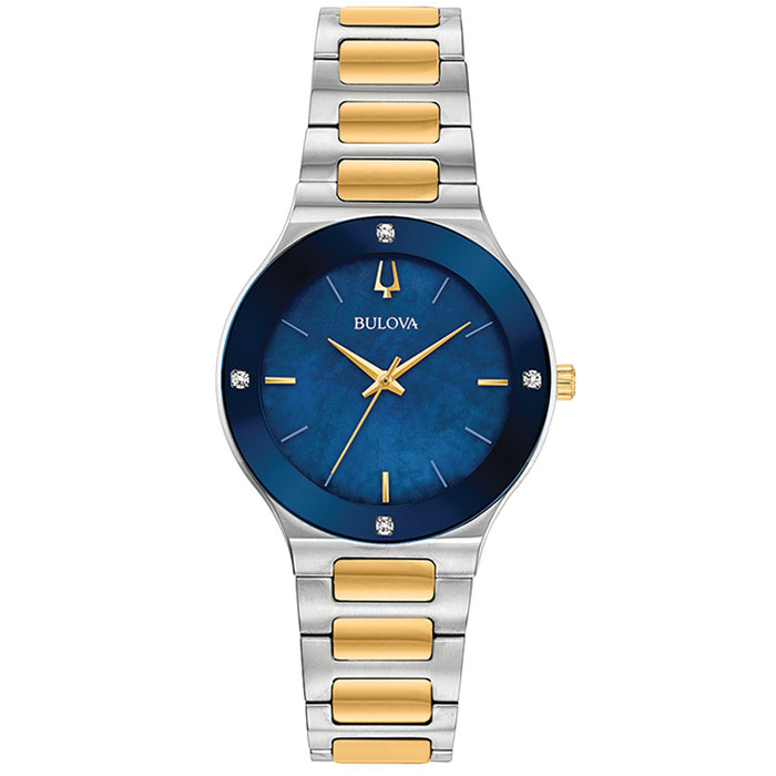 Bulova Women's Modern Blue Dial Watch - 98R273