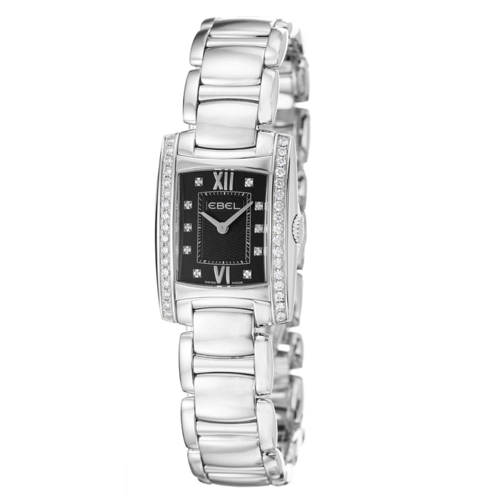 Ebel Women's Brasilia Black Dial Watch - 9976M28-5810500