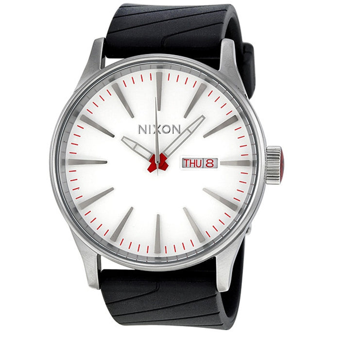 Nixon Men's Sentry White Dial Watch - A027-100