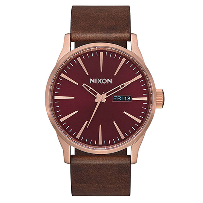 Nixon Men's Sentry Red Dial Watch - A105-3211