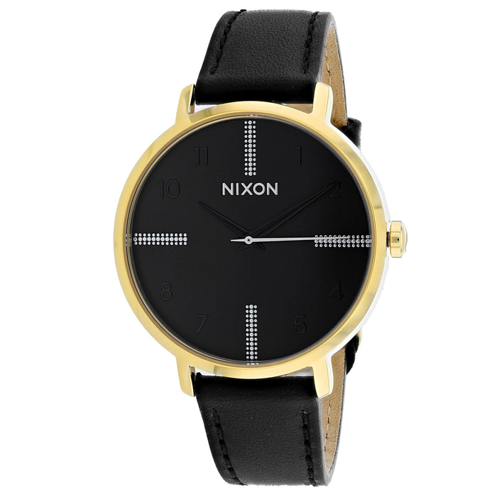 Nixon Women's Arrow Leather Black Watch - A1091-2879