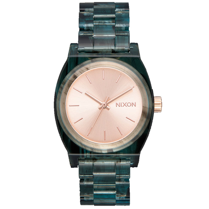 Nixon Women's Medium Time Teller Acetate Rose gold Dial Watch - A1214-2930