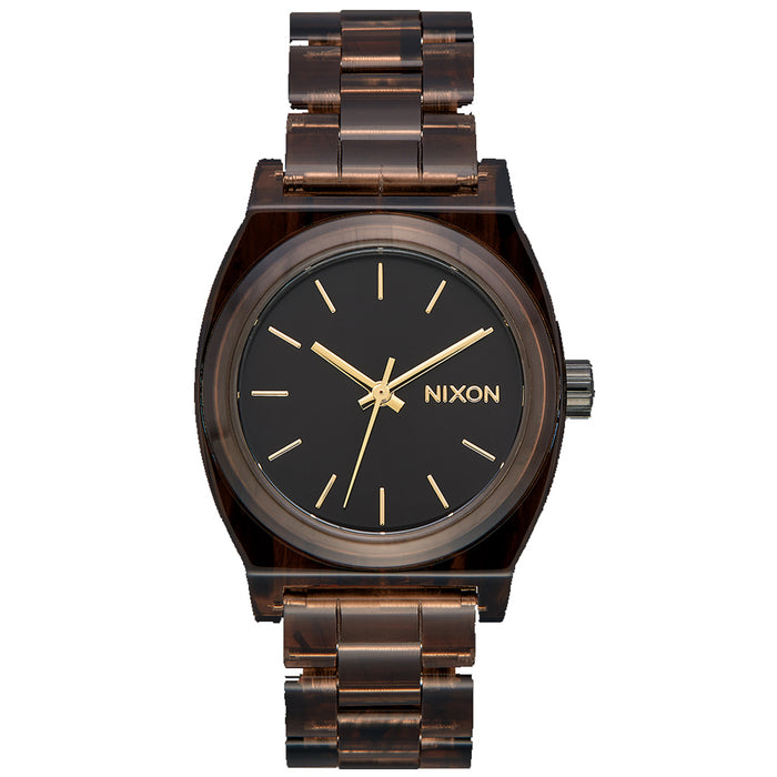 Nixon Women's Medium Time Teller Acetate Brown Dial Watch - A1214-400
