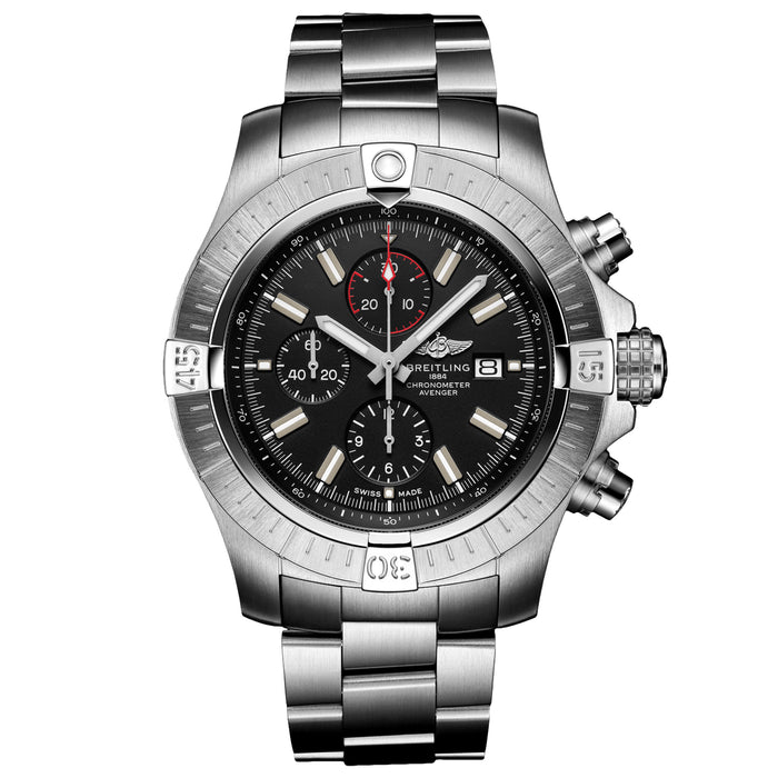 Breitling Men's Super Avenger Black Dial Watch - A13375101B1A1