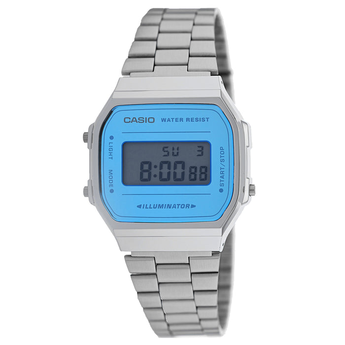Casio Men's Vintage Silver Dial Watch - A168WEM-2VT