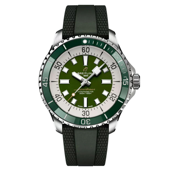 Breitling Men's Super ocean Green Dial Watch - A17376A31L1S1