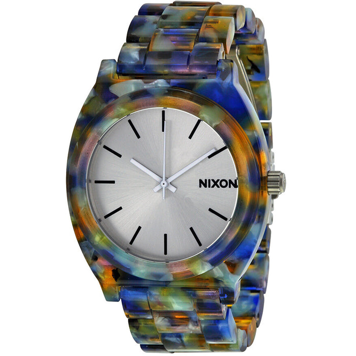Nixon Men's Time Teller Silver Dial Watch - A327-1116