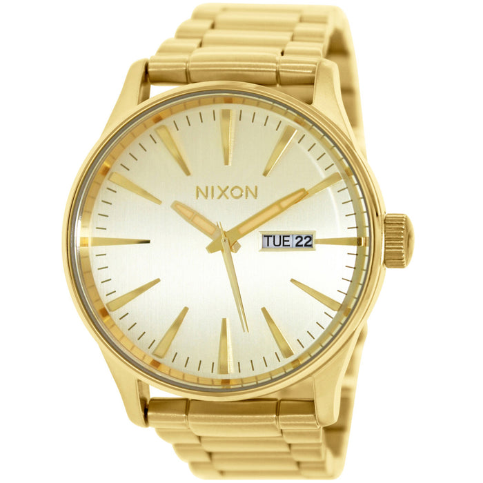 Nixon Men's Sentry Gold Dial Watch - A356-502