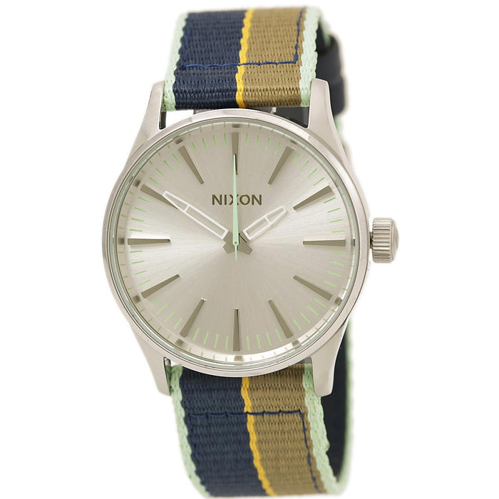 Nixon Men's Sentry 38 Silver Dial Watch - A426-2083