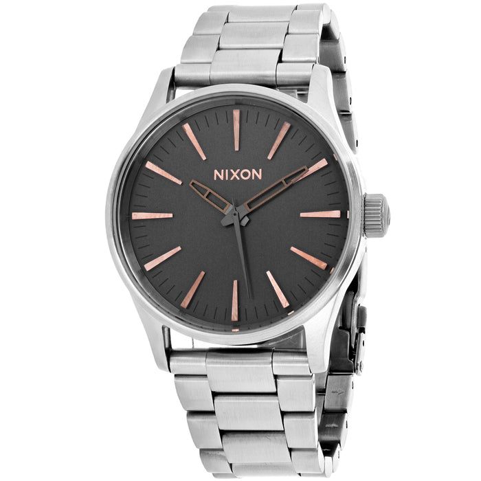 Nixon Men's Sentry 38 SS Gray Dial Watch - A450-2064