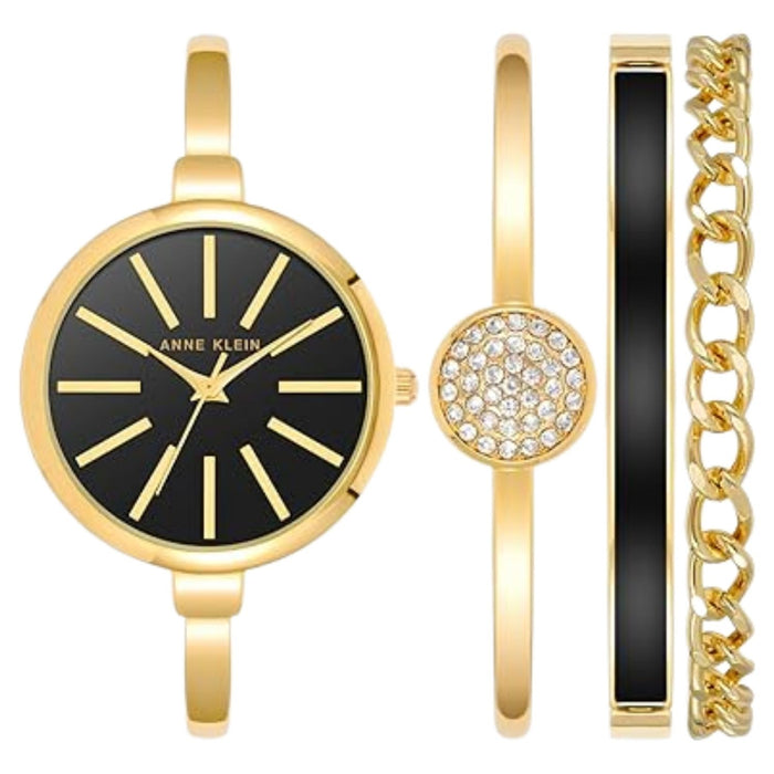 Anne Klein Women's Classic Black Dial Watch - AK-1470GBST