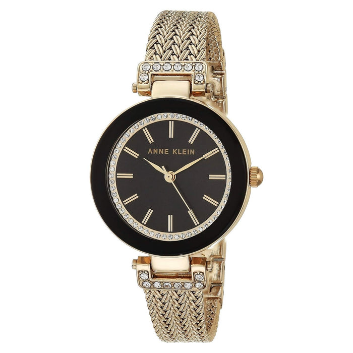 Anne Klein Women's Accented Black Dial Watch - AK-1906BKGB