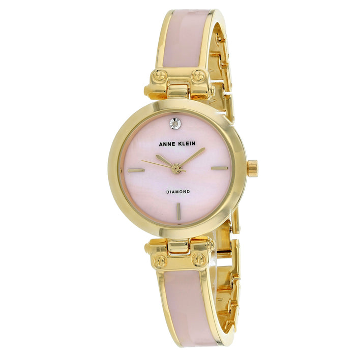 Anne Klein Women's Classic Pink mother of pearl Dial Watch - AK-2694PKGB