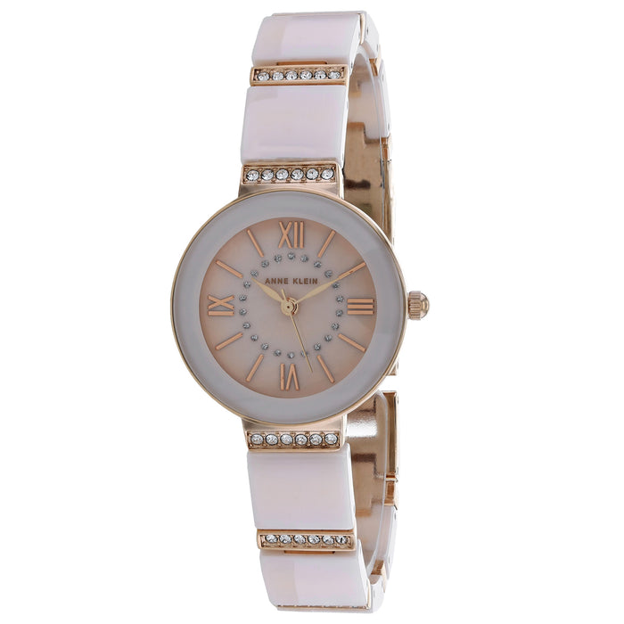 Anne Klein Women's Swarvoski Crystal Mop Dial Watch - AK-3340LPRG