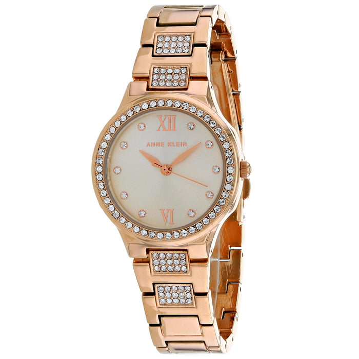 Anne Klein Women's Swarovski Rose gold Dial Watch - AK-3542RGST