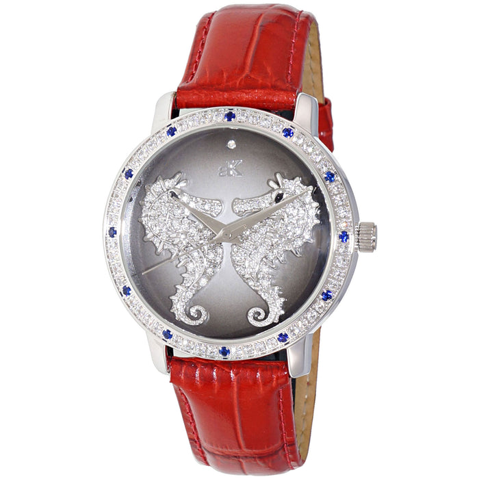 Adee Kaye Women's Seahorsee Grey Dial Watch - AK2002-LBU_LRD