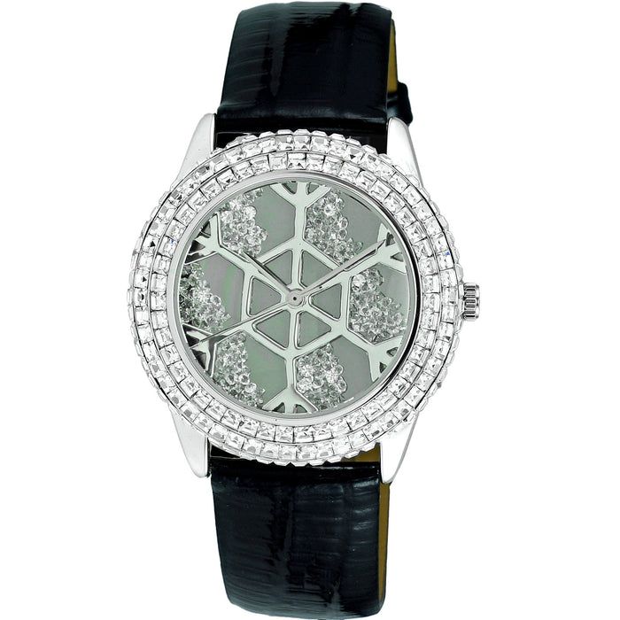 Adee Kaye Women's �Snowflakes� Silver Dial Watch - AK2115-L