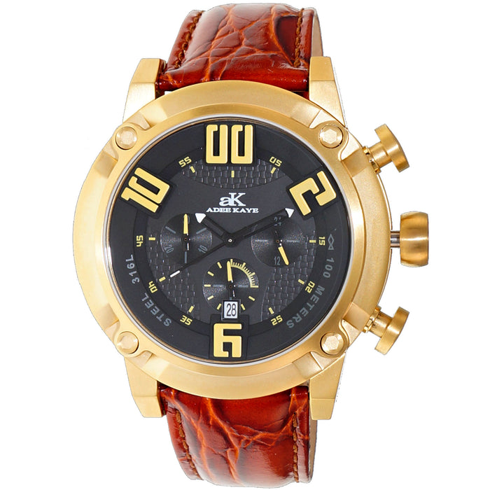 Adee Kaye Men's Blitz  Black Dial Watch - AK7280-MG-RDO