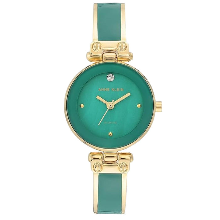 Anne Klein Women's Accented Green Dial Watch - AK/1980GYRG
