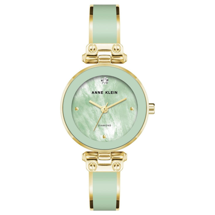 Anne Klein Women's Accented Green Dial Watch - AK/1980MIGB