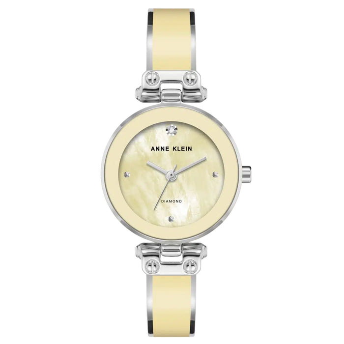 Anne Klein Women's Accented Yellow Dial Watch - AK/1981YLSV