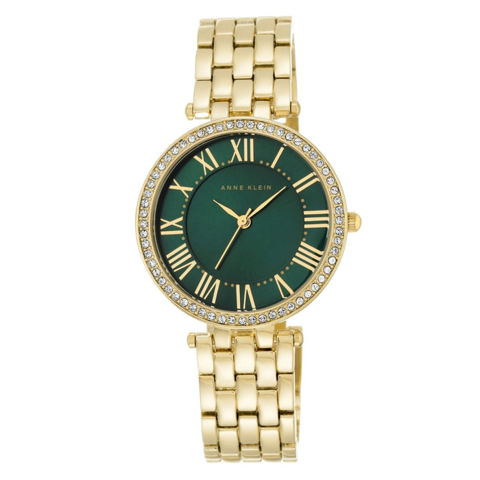 Anne Klein Women's Accented Green Dial Watch - AK/2230GNGB