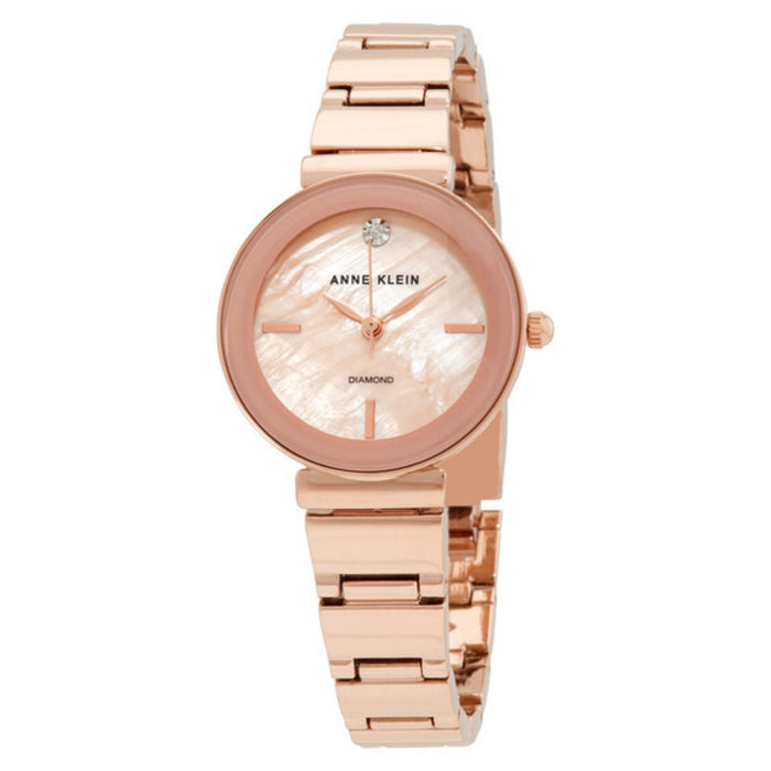 Anne Klein Women's Accented Rose gold Dial Watch - AK/2434PMRG