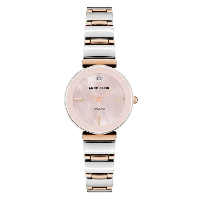 Anne Klein Women's Accented Pink Dial Watch - AK/2435PMRT