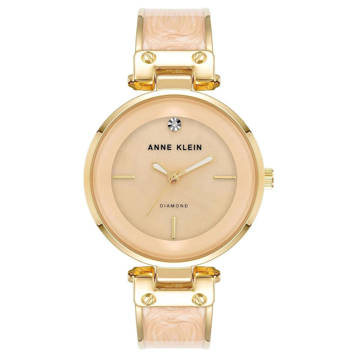 Anne Klein Women's Bangle Gold Dial Watch - AK/2512CRGB