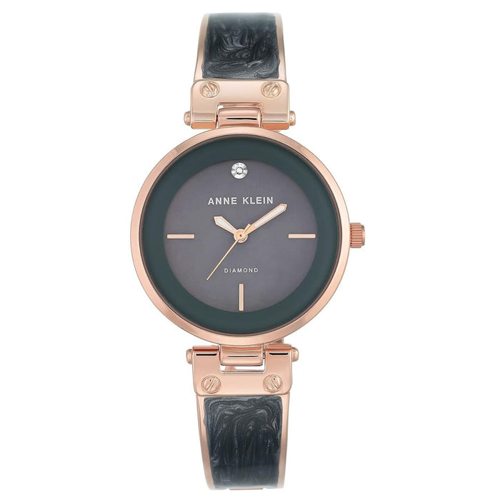 Anne Klein Women's Bangle Grey Dial Watch - AK/2512GYRG