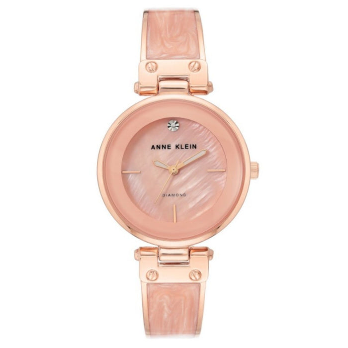 Anne Klein Women's Bangle Pink Dial Watch - AK/2512LPRG